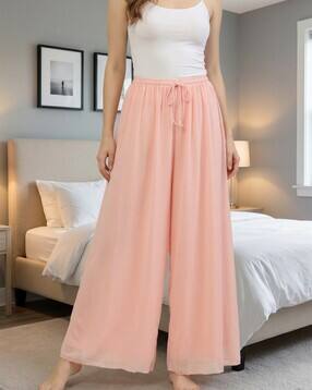 Shein Full Length Elasticated Drawstring Waist Palazzo-picture-29