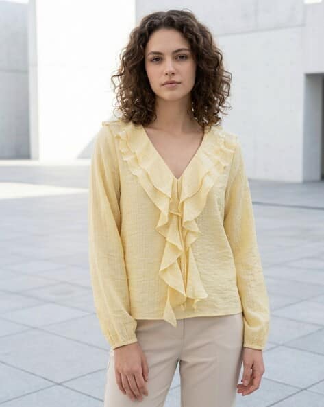 Buy Yellow Tops for Women by Shein Online | sheinindia.in 