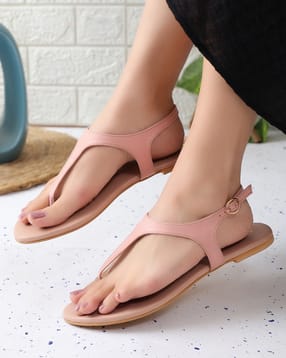 Shein Women Open Toe Buckled T-Strap Sling-Back Sandal-picture-21