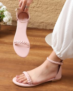 Shein Women Braided Double Strap Buckled Sling-Back Sandal-picture-22