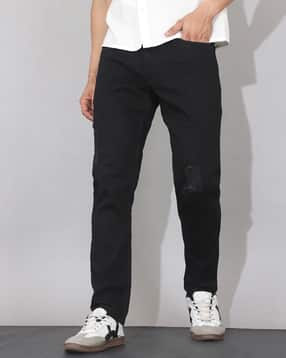 Shein Fly With Button Closure Clean Wash Distressed Jeans-picture-38