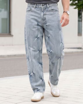 Shein Full Length Acid Wash Crinkle Design Jeans-picture-15