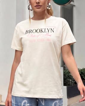 Shein Short Sleeve Typographic Chest Print Crew Tshirt-picture-49