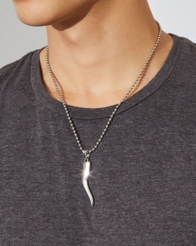 Shein Shein Men Abstract Design Silver Chain