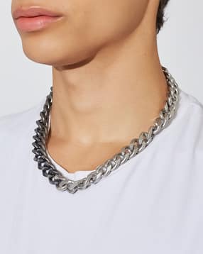 Shein Men Silver Link Designed Chain-picture-33