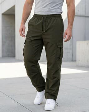 Shein Elasticated Drawstring Waist Textured Pleated Pant-picture-21