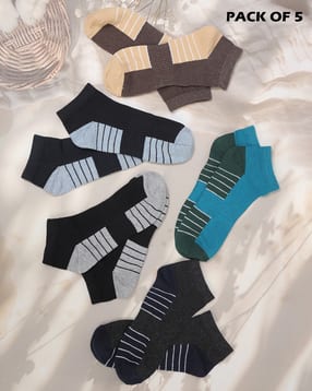 Shein Combo Of 5 Colour-Block Everyday Ankle Socks-picture-33