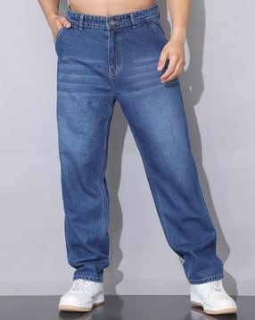Shein Fly With Button Closure Panelled Mid Wash Jeans-picture-29