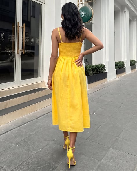 shein yellow midi dress AOMEI Plus Size Yellow Lace Floral A-Line Maxi Dress Cocktail Evening Formal Party Wedding Guest Hollow Petal Sleeve Round Neck High Waist E,2XL