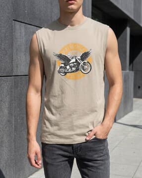 Shein Sleeveless Graphic Chest Print Crew Tshirt-picture-19