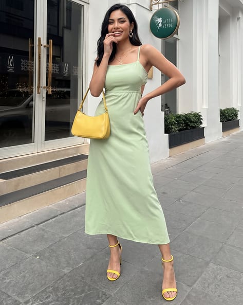 shein lime green dress Buy Dresses for Women by Online Web Collection: Glam