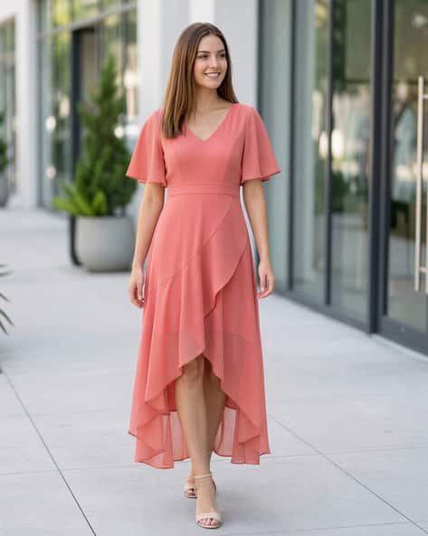 shein mock neck gathered sleeve layered ruffle detail dress Lumalex Sky Mist Chiffon Tiered Maxi Dress,Light  Blue,Summer,Modest,Dining,Party,High Mock Neck Sheer Cape Sleeve,Ruffle  Layered A-Line Wedding Guest Gown