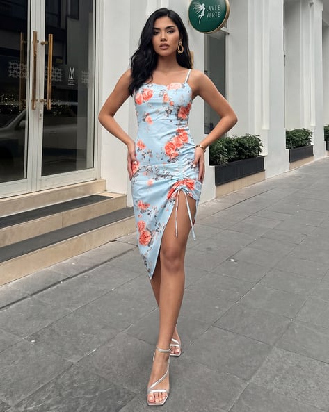 print bodycon dress Buy Blue Mix Dresses for Women by Shein Online Size:16/18