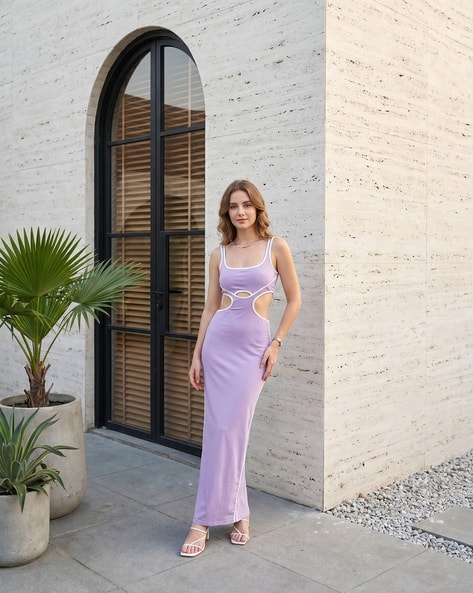 lavender bodycon dress for women Sparkly Lavender Sequin Backless Bodycon Mini Party Dresses, Lavender / 10