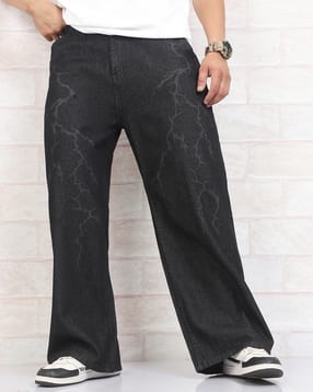 Shein Full Length Low Rise Abstract Light Wash Jeans-picture-18