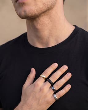 Shein Men Multi Combo of 4 Slip-On Band Rings-picture-20