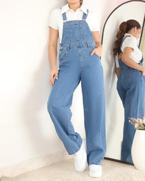 Shein Strappy Sleeve Racerback Style Denim Dungaree-image-30