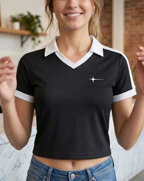 Shein Short Sleeve Graphic Placement Print Polo Tshirt-picture-33