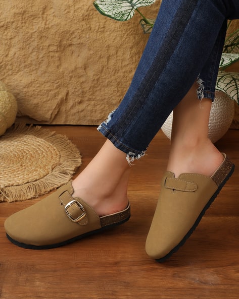 Shoe Tan Mules For Women Mozafia Women's Tan Mules