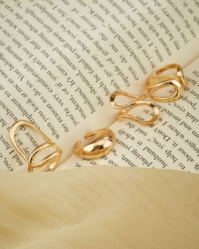 Shein Women Set Of 4 Hollow Design Slip On Rings Set-picture-23