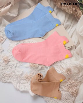 Shein Women Combo Of 3 Heart Print Everyday Socks-image-14