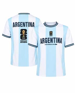 Shein X FIFA World Cup 2026 Argentina Striped Crew Jersey-picture-35