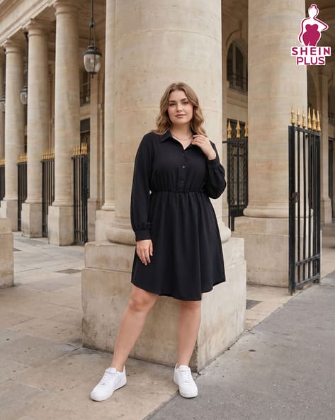 Buy Black Dresses for Women by SHEIN Plus Online | sheinindia.in
