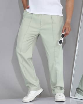 Shein Fly With Button Closure Tie-Up Pintuck Pleated Pant-picture-48
