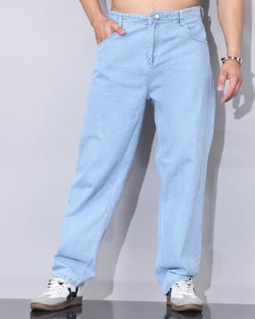 Shein Full Length Back Bow Embroidered Light Wash Jeans-picture-48