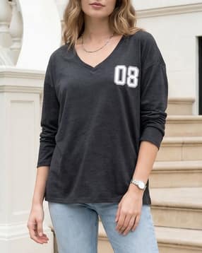 Shein Drop Shoulder Numeric Placement Print Tshirt-picture-26