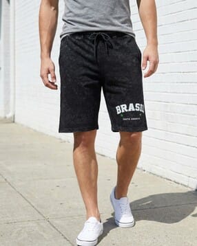 Shein Men Elasticated Drawstring Waist Typographic Print Shorts-picture-13