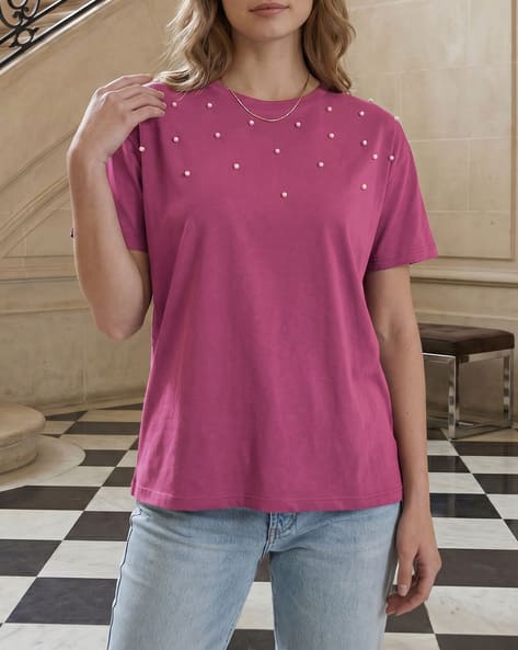 Buy Pink Tops for Women by Shein Online | sheinindia.in