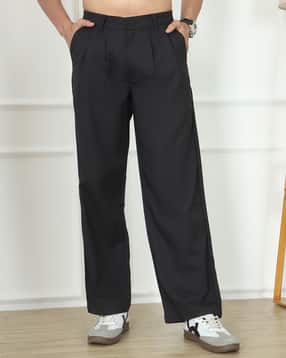 Shein Full Length Fly With Button Closure Pleated Pant-picture-10