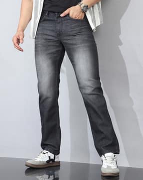 Shein Full Length Fly With Button Closure Mid Wash Jeans-picture-22