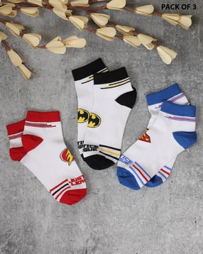 Shein Men Combo Of 3 Justice League Print Everyday Socks-picture-22