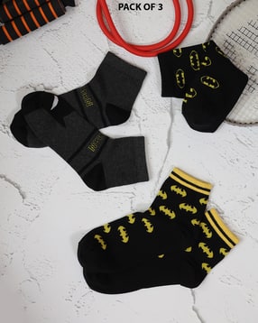 Shein Men Combo Of 3 Batman Print Everyday Socks-picture-36