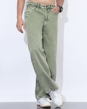 Shein Low Rise Fly With Button Closure Light Wash Jeans-picture-46
