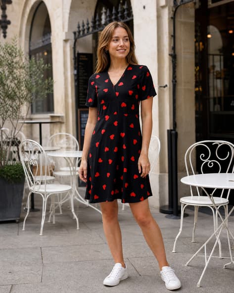 Buy Black Red Dresses for Women by Shein Online