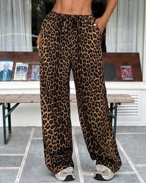 Shein Elasticated Drawstring Waist Animal Print Palazzo-picture-19