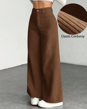 shein plus Shein Ankle Length Semi Elasticated Waist Ribbed Pants-picture-33