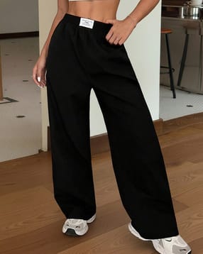 Shein Full Length High Rise Typographic Patch Detail Pant-picture-51