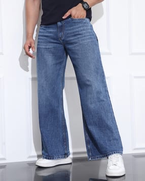 Shein Full Length Fly With Button Closure Stone Wash Jeans-picture-49