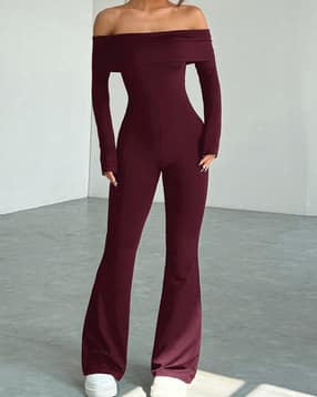 Shein Overlay Off Shoulder Full Sleeve Jumpsuit-picture-30
