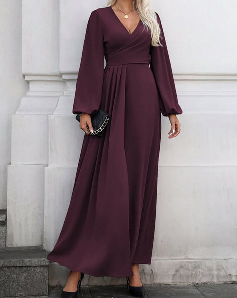 shein long sleeve dress formal Buy Maroon Dresses for Women by Online dress_a-line