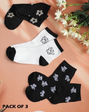 Shein Women Combo of 3 Colour Block Everyday Socks-picture-27