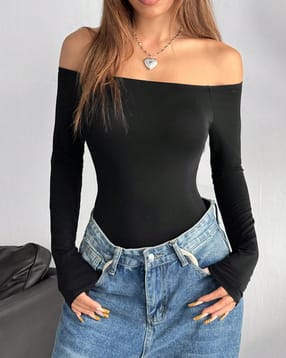 Shein Boat Neck Full Sleeve Bodysuit-picture-31