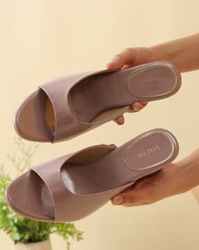 Shein Women Open Toe Slip On Block Heel Sandals-picture-27