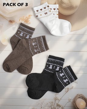 Shein Women Combo of 3 Graphic Print Everyday Socks-picture-17