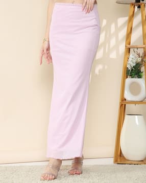 Shein Waistband Lace Trim Curled Hem Maxi Skirt-picture-33