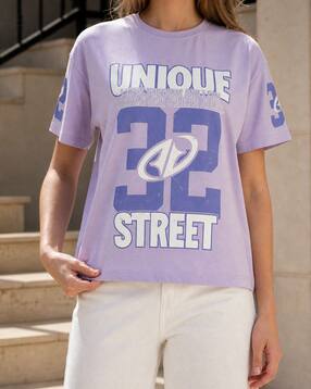 Shein Short Sleeve Numeric Front Print Crew Tshirt-picture-52